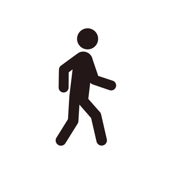 bildbanksillustrationer, clip art samt tecknat material och ikoner med picgram icon for walking people. - gå