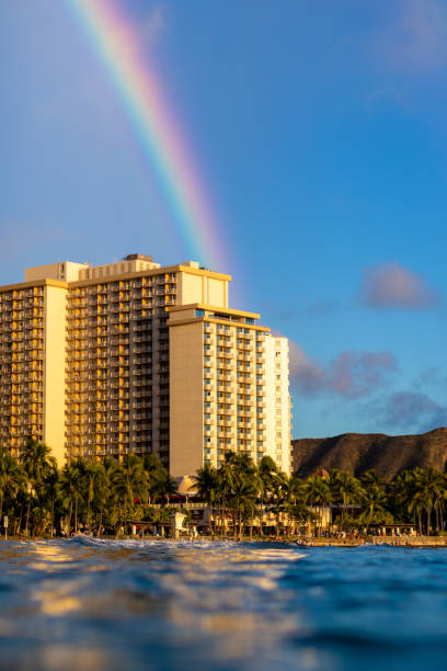 Vibrant Rainbow Illuminates Waikiki's Skyline
