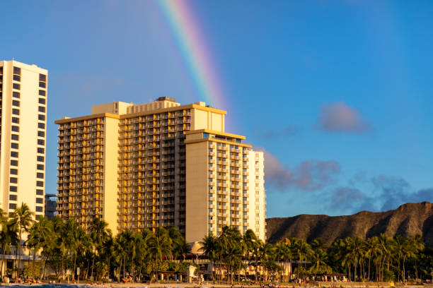istock Rainbow Over Waikiki and Diamond Head 2185481579