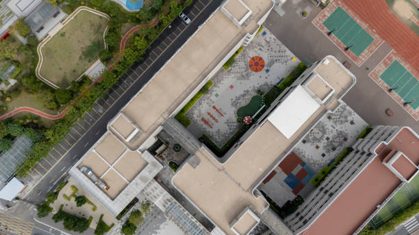 istock Top view of building roof 2185489026