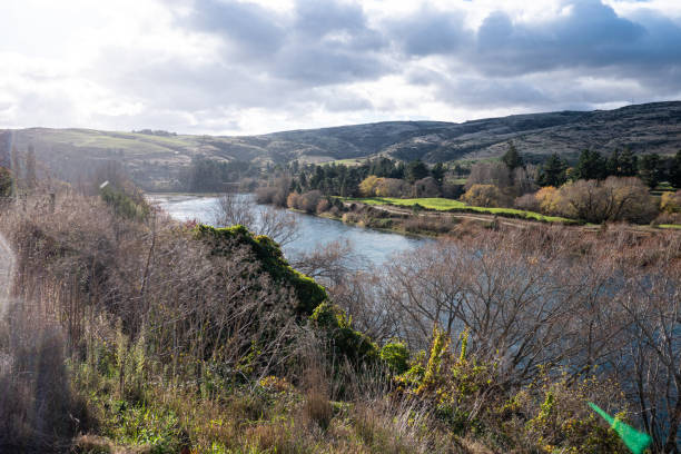 istock Gorgeous river landscape Roxburgh New Zealand Clutha river blue 2185489309