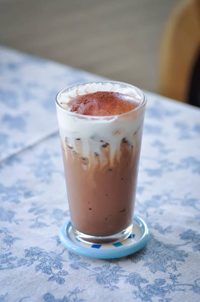istock cocoa or iced chocolate, iced cocoa and bakery 2185490882