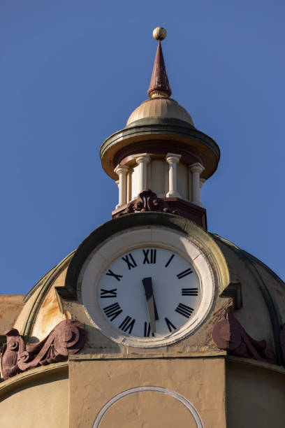 Hollister, California, USA - September 2, 2024: Afternoon light shines on buildings in the historic downtown district.