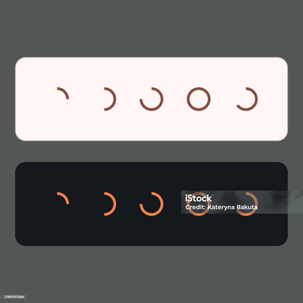 Progress Indicators Various States For App Design Stock Illustration ...