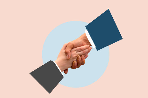istock A handshake of businessmen. Modern design with a positive context 2185494771