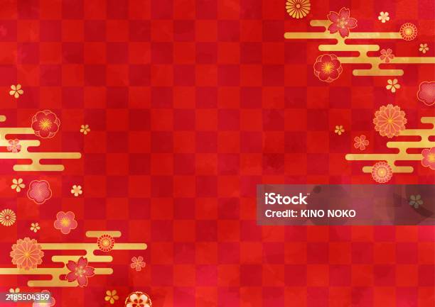 Red Japanese Pattern Texture Red Japanese Pattern Backgrounds Web Graphics Stock Illustration ...