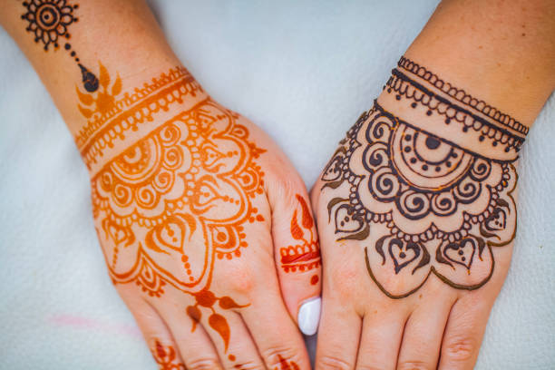 istock henna drawing mehendi artwork Indian culture 2185506963