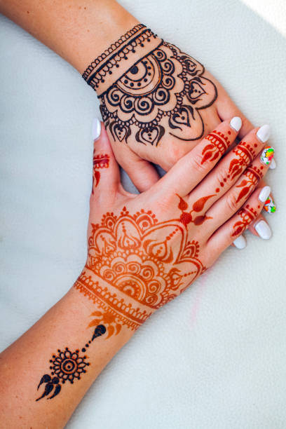istock henna drawing mehendi artwork Indian culture 2185506966