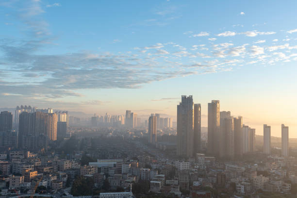 Beautiful sunrise city