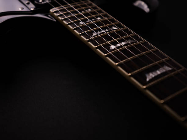 istock Fretboard of modern electric guitar. Close up. 2185508898