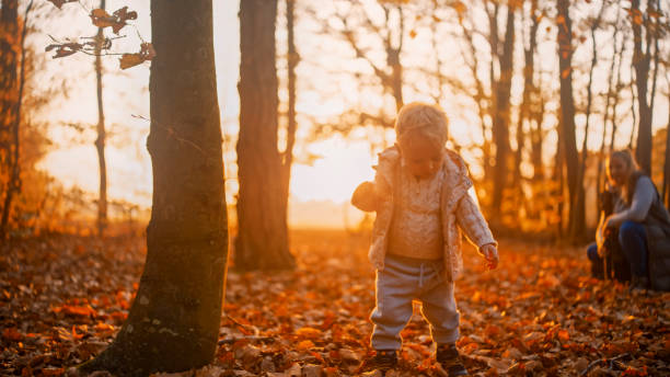 istock Autumn Bliss as Young Boy Explores Forest with Mother 2185513823