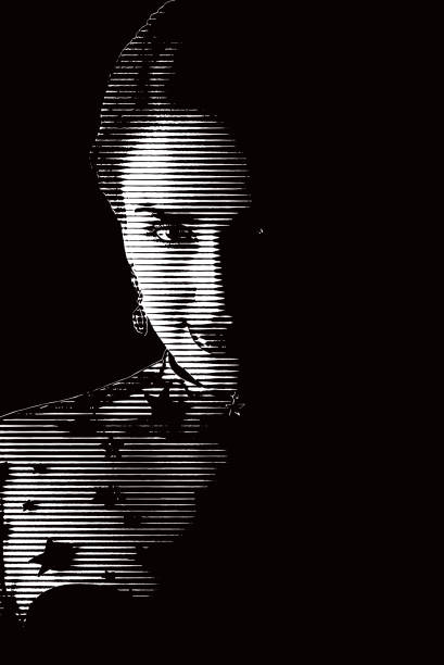 istock Film Noir portrait of Beautiful Female Face 2185518364