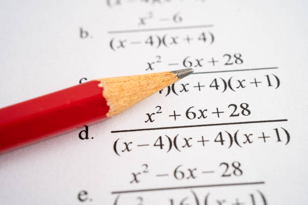 istock Pencil on mathematic formula exercise test paper in education school. 2185518647