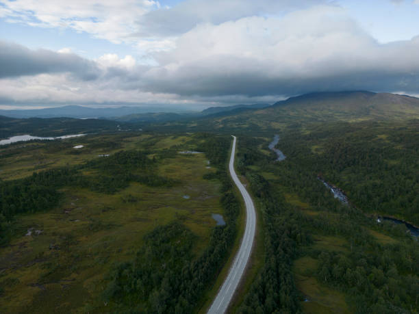 istock wilderness road sweden from above 2185521307