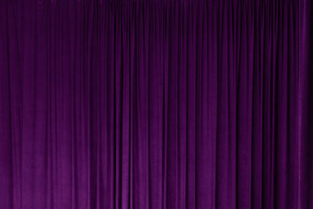istock Purple curtain in theatre background 2185523518