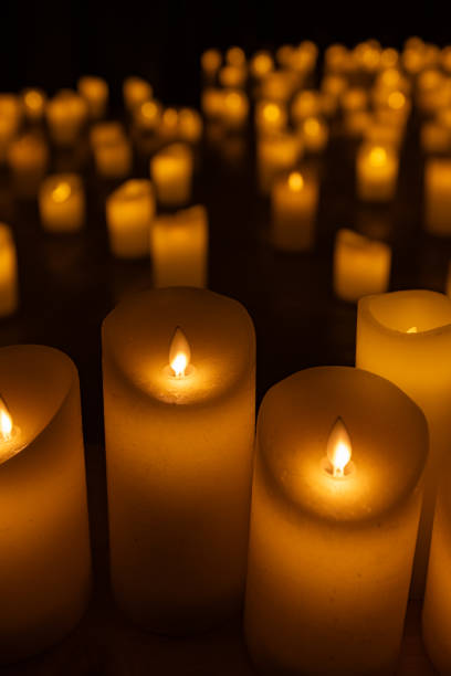 istock blurred symphonic orchestra on stage with lots of candles 2185523825