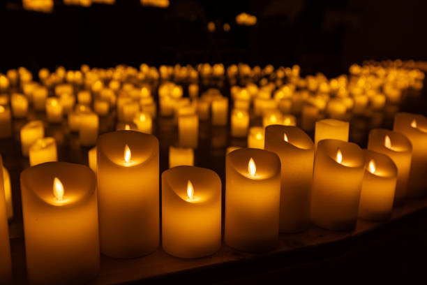 istock blurred symphonic orchestra on stage with lots of candles 2185523839