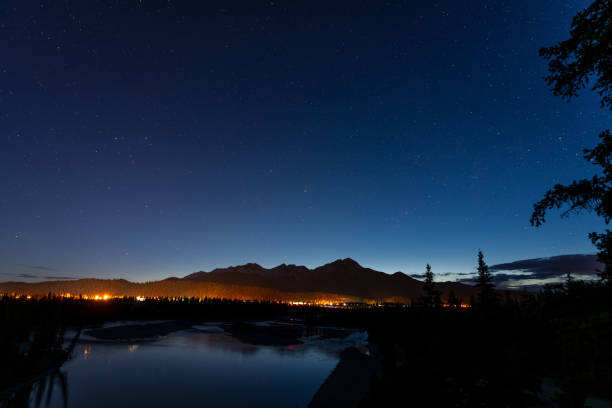 istock Town Jasper at night. Alberta, Canada. 2185524354