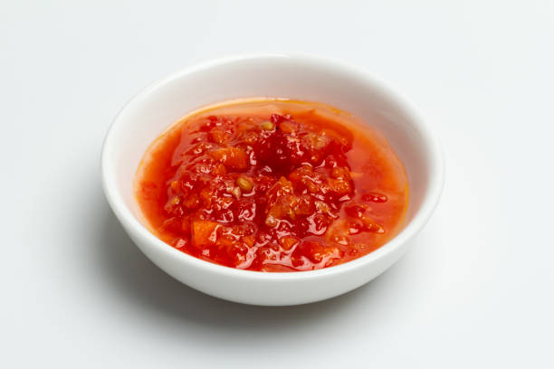 istock Red sauce from tomatoes and peppers in the bowl. 2185538217