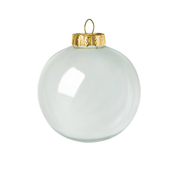 istock Transparent New Year's bauble on a white background 2185539188