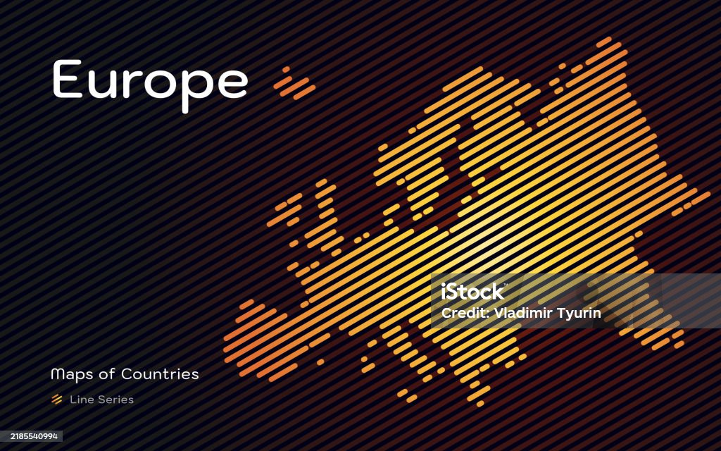 Europe Country Pattern Ilustración de Creative Map Of Europe Continent Line Pattern y más ...