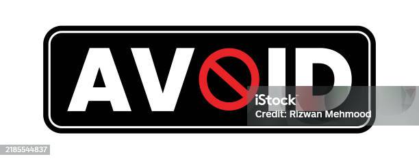 Avoid Clip Avoid Avoid Sign Sticker Label Vector Template Stock Illustration ...