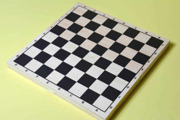 istock Chessboard. Chess game. Wooden chess on a plain background. Print set 2185547486