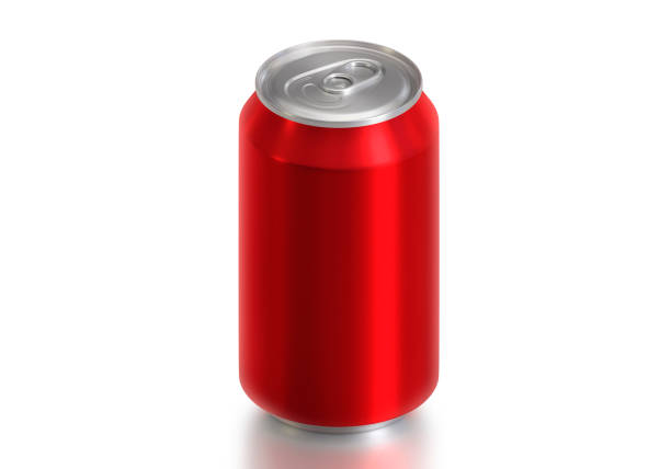 istock Red soda aluminum can on white background 2185552028