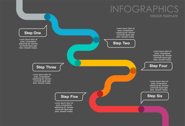 illustrations, cliparts, dessins animés et icônes de infographic design template with place for your data. vector illustration. - carte routière