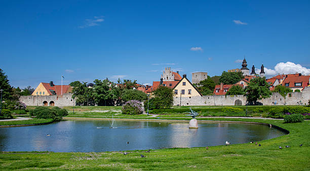 istock Visby medieval wall and old town in Gotland 2185553907