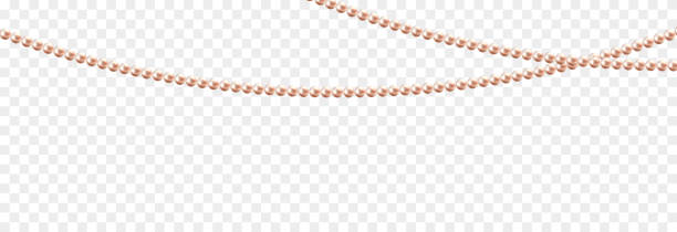 istock Vector pearl beads. Luxurious necklaces made of pink pearls. Strings of pearls. 2185558077