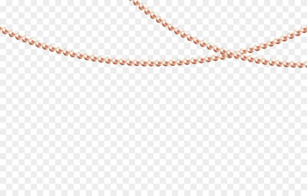 istock Vector pearl beads. Luxurious necklaces made of pink pearls. Strings of pearls. 2185558078