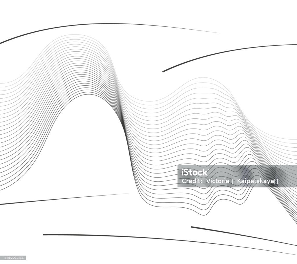 What Is Undulate Undulate Grey Wave Swirl frequency Sound Wave twisted Curve Lines With ...