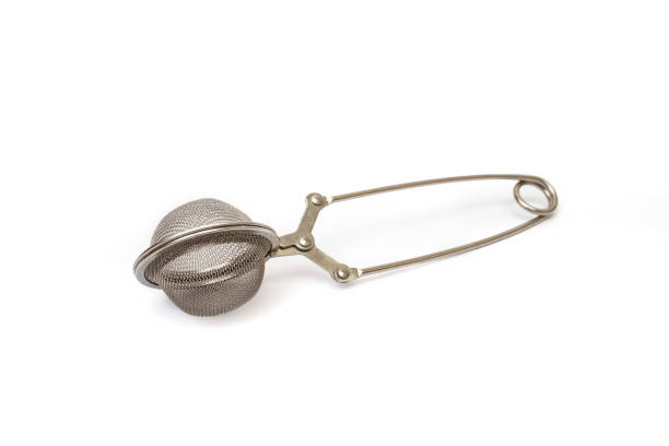 istock Round tea strainer clamp isolated on white background 2185567131