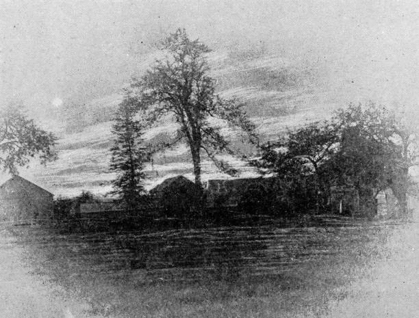 istock Antique image of Worcester and surroundings, Massachusetts: Sunset 2185570039