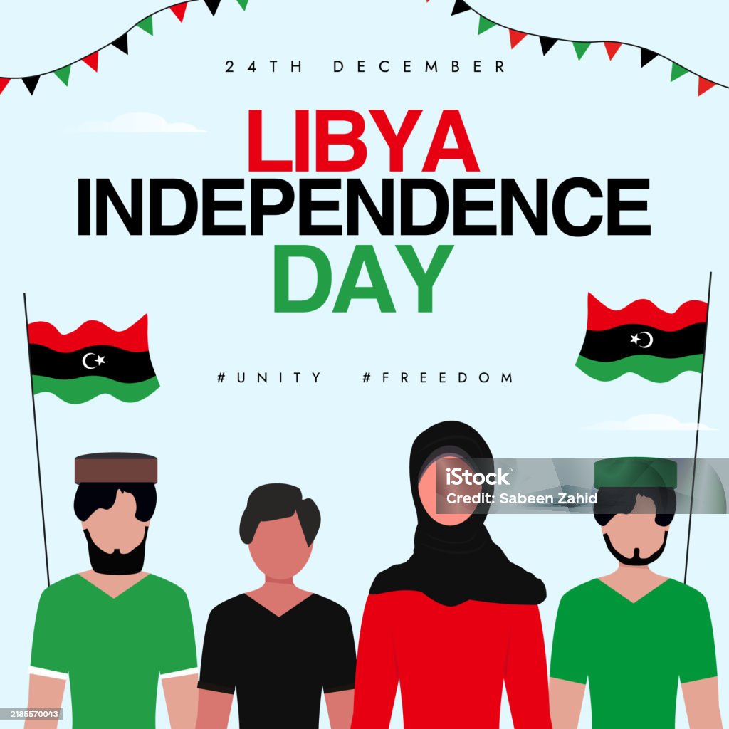 Libya Colonial Flags Libya Independence Day 24th December Independence Day Of Libya ...