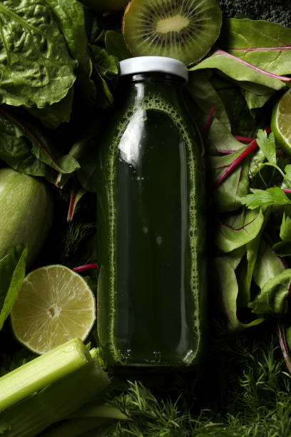istock Fresh healthy smoothie in a glass bottle 2185571315