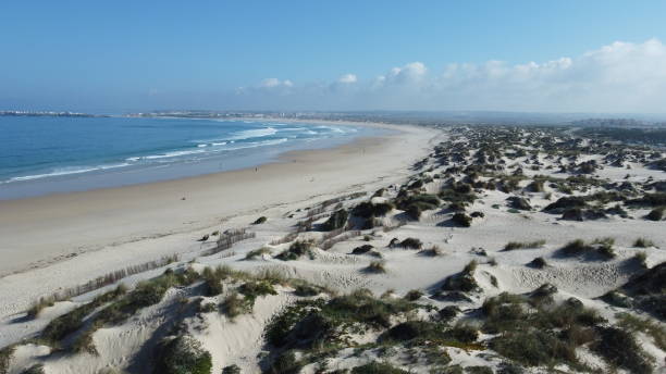 istock Beautiful beach with sand dunes 2185571926