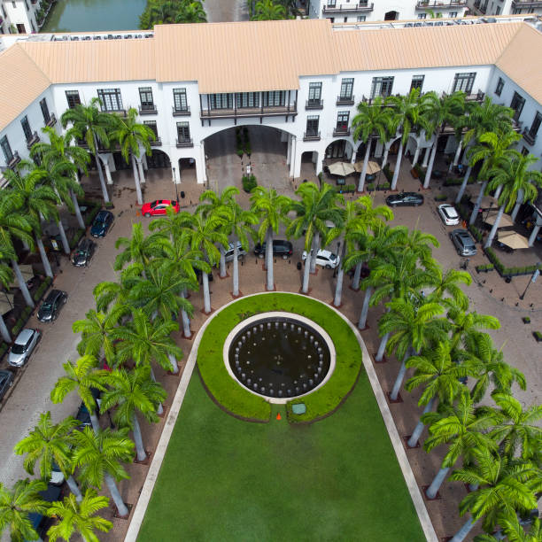 Parking Lot Design with Green Roundabout