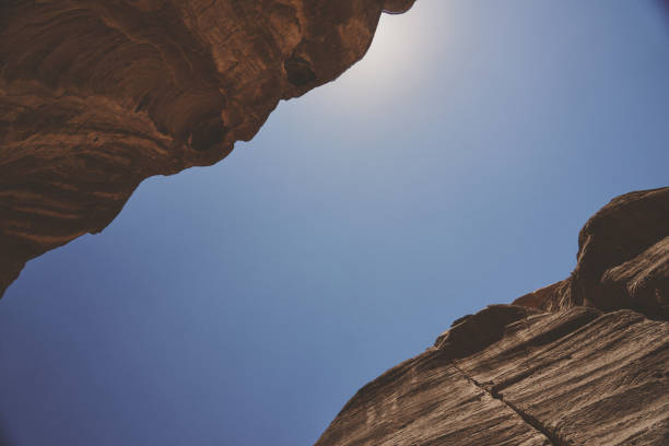 istock View of the sky from inside an imposing red canyon in 2024 2185573894