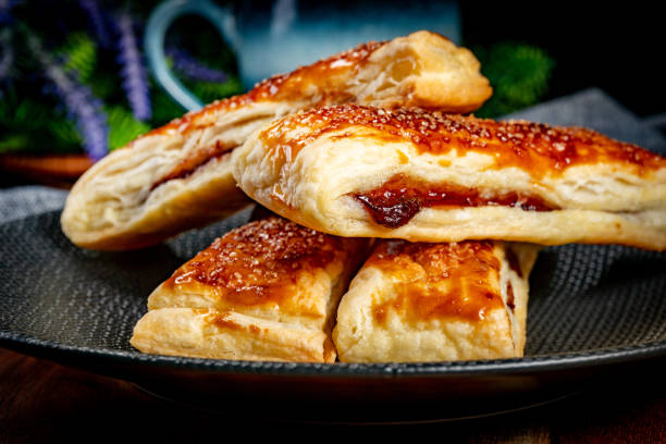 istock Puff pastry cookies with jam. 2185574757