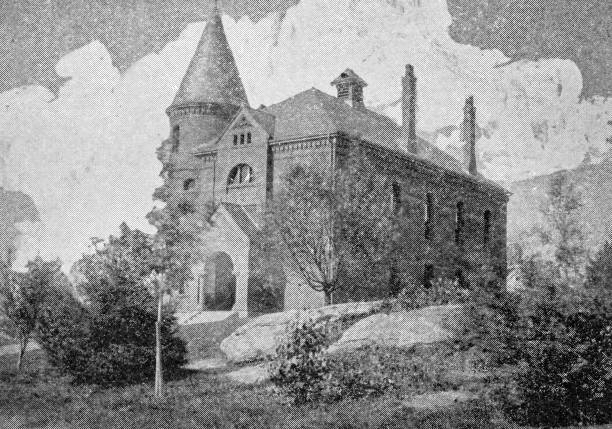 istock Antique image of Worcester and surroundings, Massachusetts: Bay Building, Princeton 2185576222