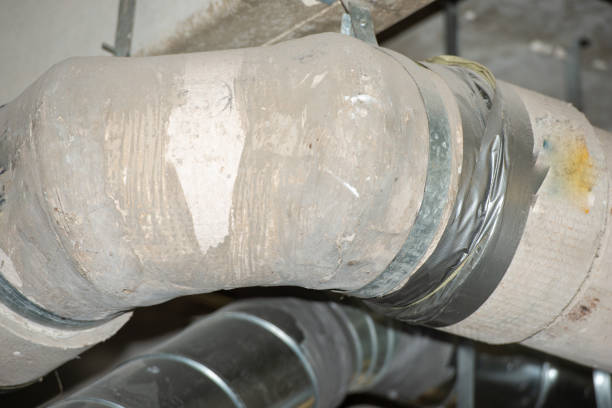 Photo of transite gas line containing asbestos fibers.