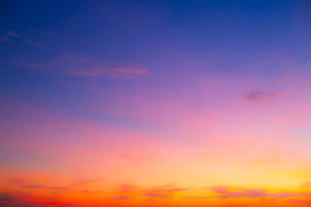 istock Orange sky and clouds background,Beautiful of luxury soft gradient orange gold clouds and sunlight on the blue sky perfect for the background, take in everning,Twilight 2185578650