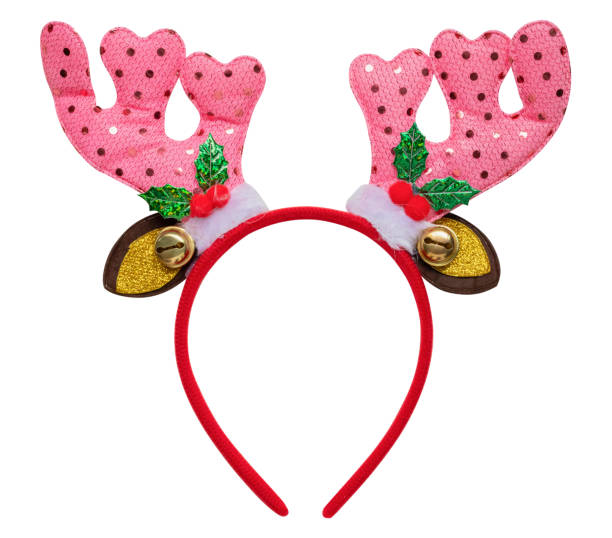 istock Christmas reindeer antler headband isolated on white background 2185579857