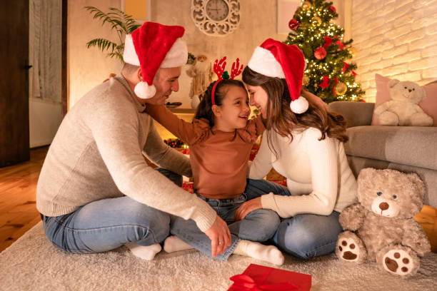 istock Happy family for Christmas 2185580053