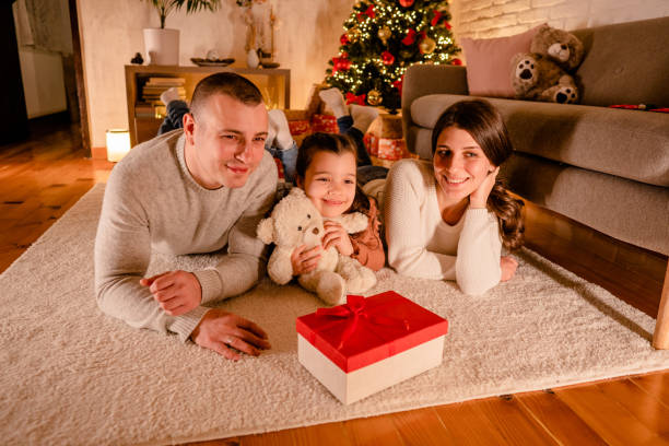 istock Happy family for Christmas 2185581251