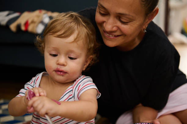 istock Mother sharing a joyful moment with her young child at home 2185582237