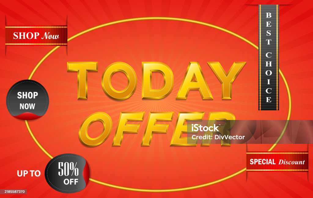 Now Offering Advertisement Examples Today Offer Banner Stock Illustration - Download Image Now ...