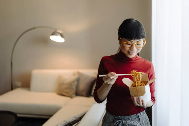 istock Japanese eating pasta with chopstick 2185591034